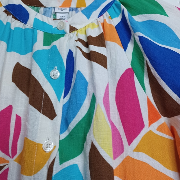 Tabitha Multicolor Leaf Pattern Tunic - Picture 4 of 15